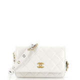 Punk Essentials Wallet on Chain Quilted Goatskin