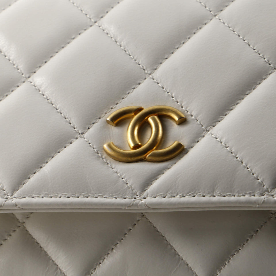 Punk Essentials Wallet on Chain Quilted Goatskin