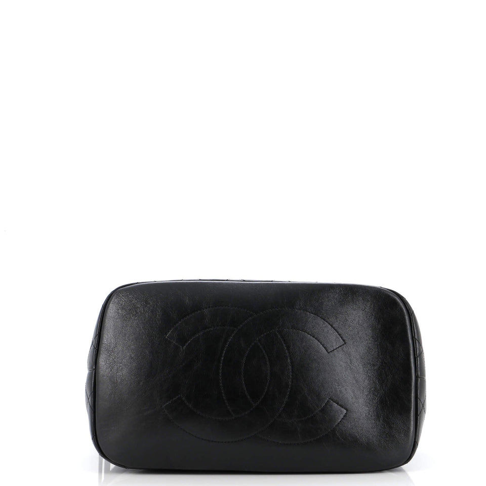 Paris-Hamburg Tote Embroidered Wool with Quilted Calfskin Large