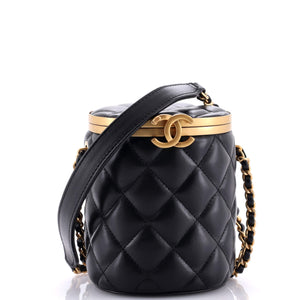 Crown Box Vanity Bag Quilted Lambskin Mini
