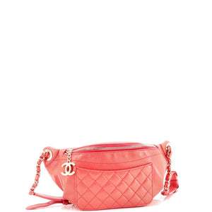 Bi Classic Waist Bag Quilted Crumpled Calfskin