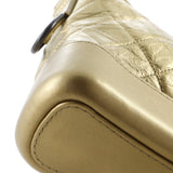Gabrielle Hobo Quilted Metallic Aged Calfskin Small