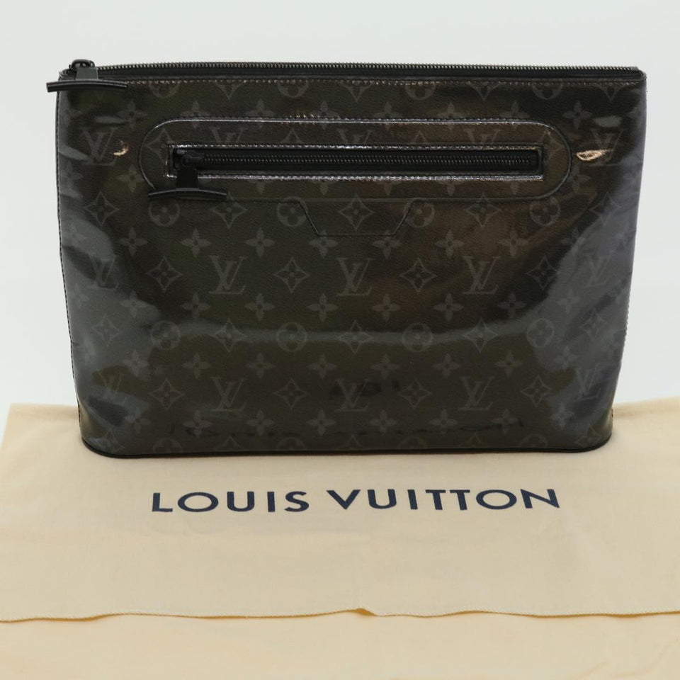 LOUIS VUITTON Eclipse Glaze Pochette Cosmos Clutch Bag M63373 LV Auth 30484A
