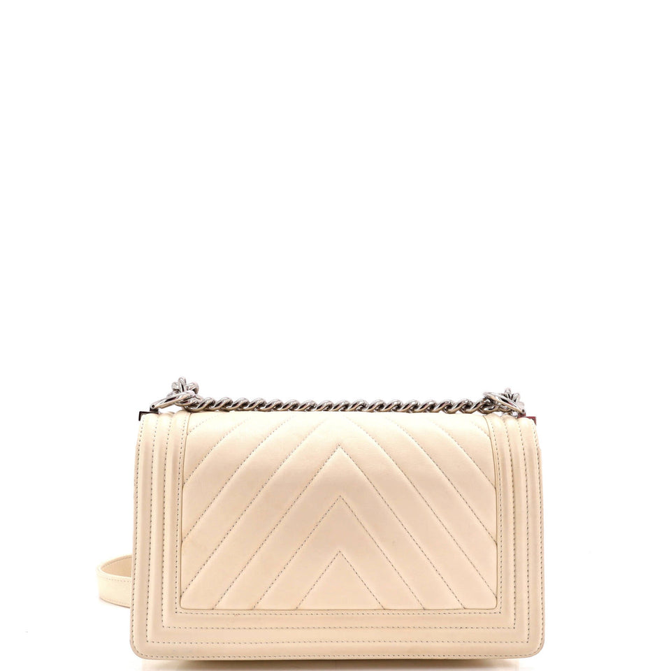 Boy Flap Bag Chevron Calfskin Old Medium