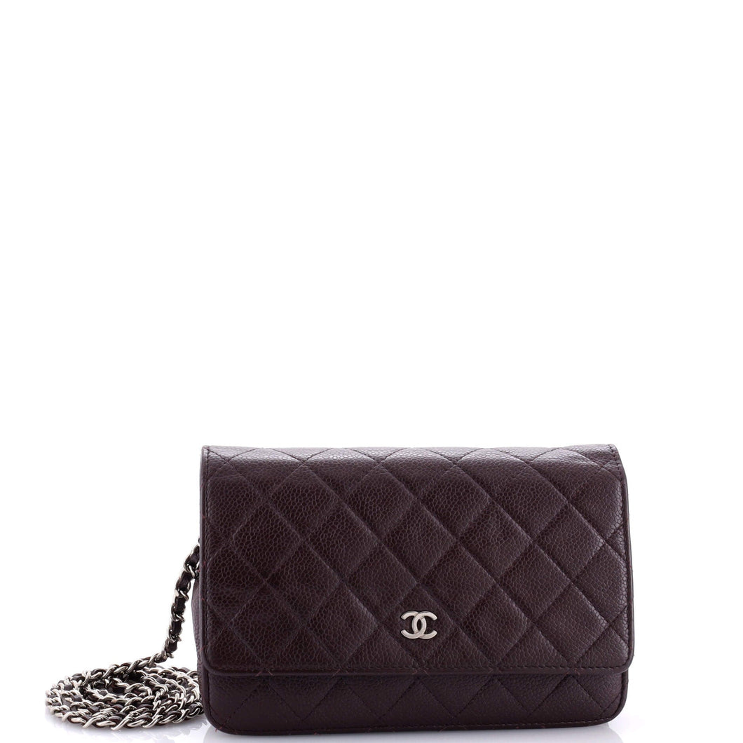 Wallet on Chain Quilted Caviar