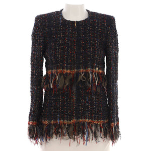 Women's Paris-Cosmopolite Fringe Trim Jacket Tweed