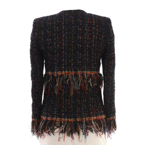 Women's Paris-Cosmopolite Fringe Trim Jacket Tweed