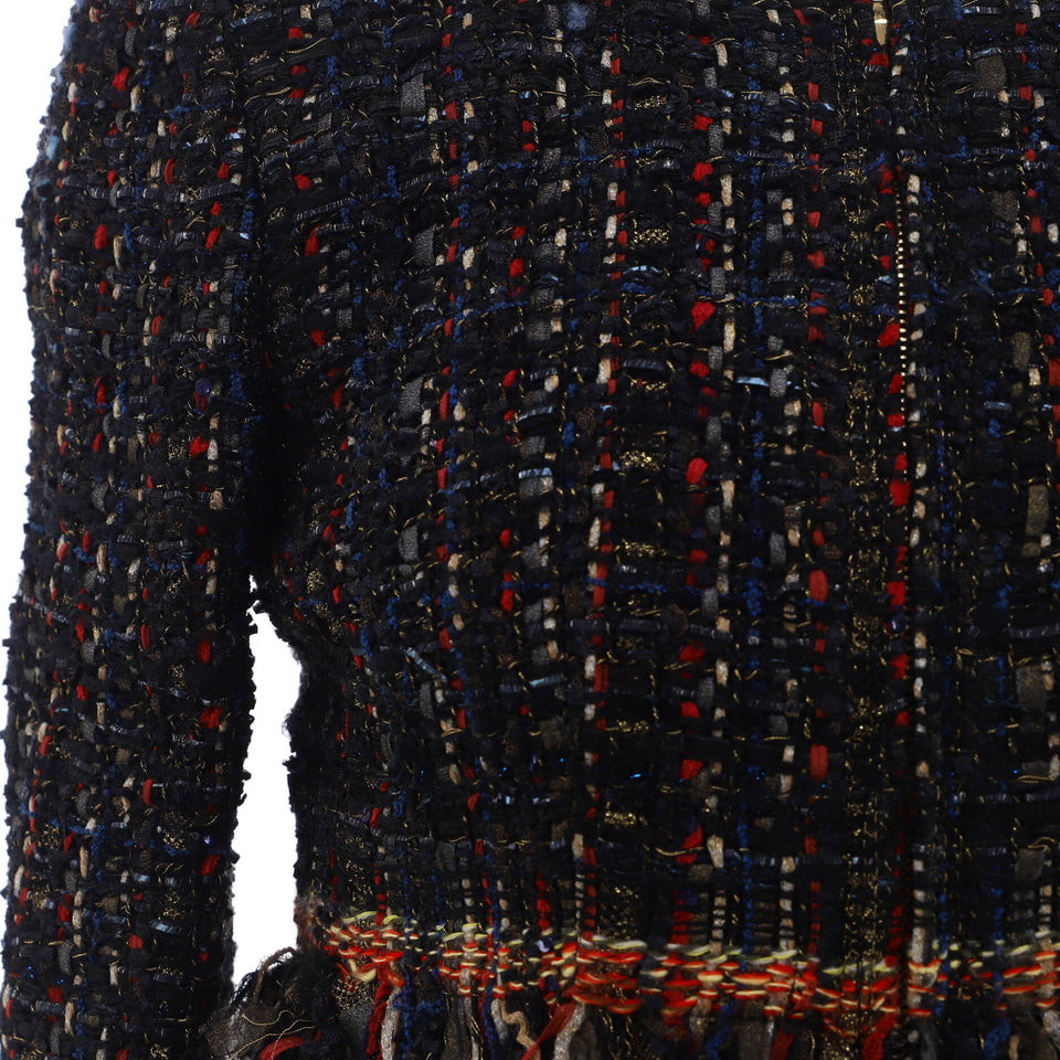 Women's Paris-Cosmopolite Fringe Trim Jacket Tweed