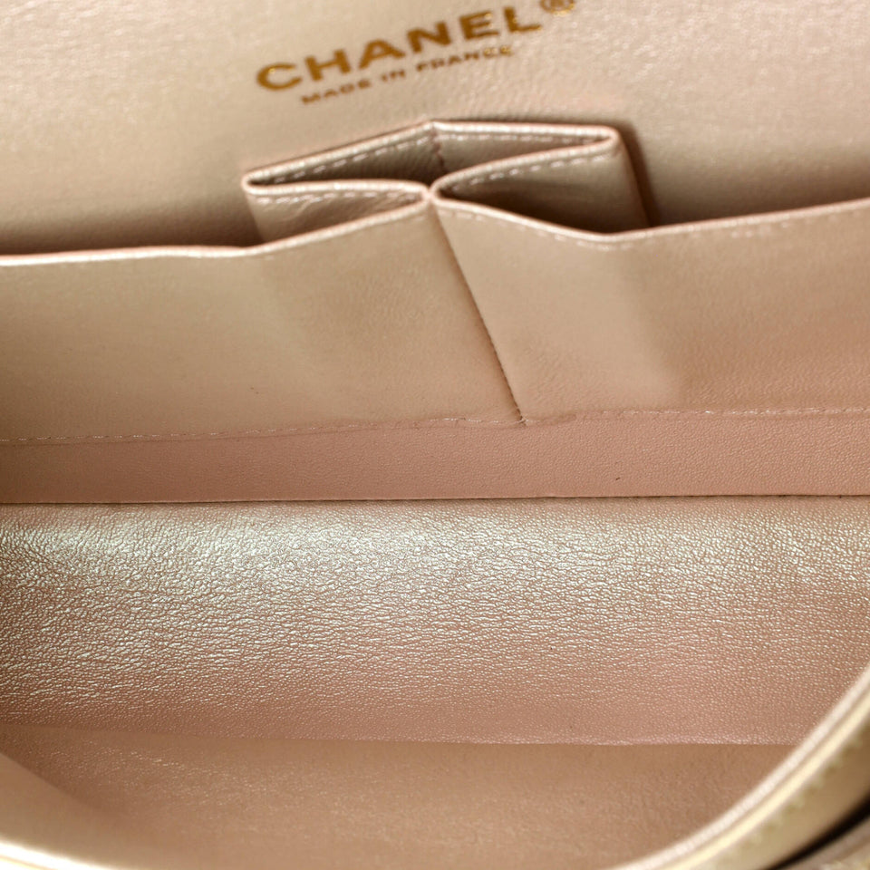 Classic Double Flap Bag Quilted Iridescent Lambskin Medium