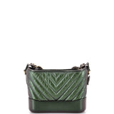 Gabrielle Hobo Chevron Metallic Aged Calfskin Small