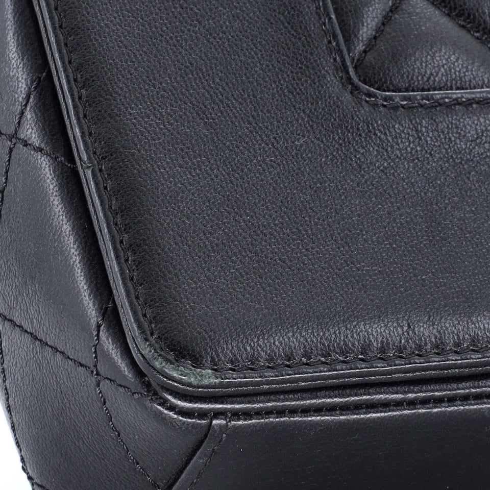 Mademoiselle Vintage Flap Bag Quilted Sheepskin Medium