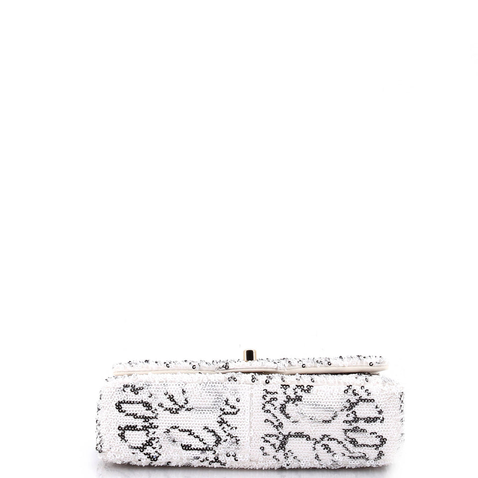 Classic Single Flap Bag Logo Signature Sequins Mini