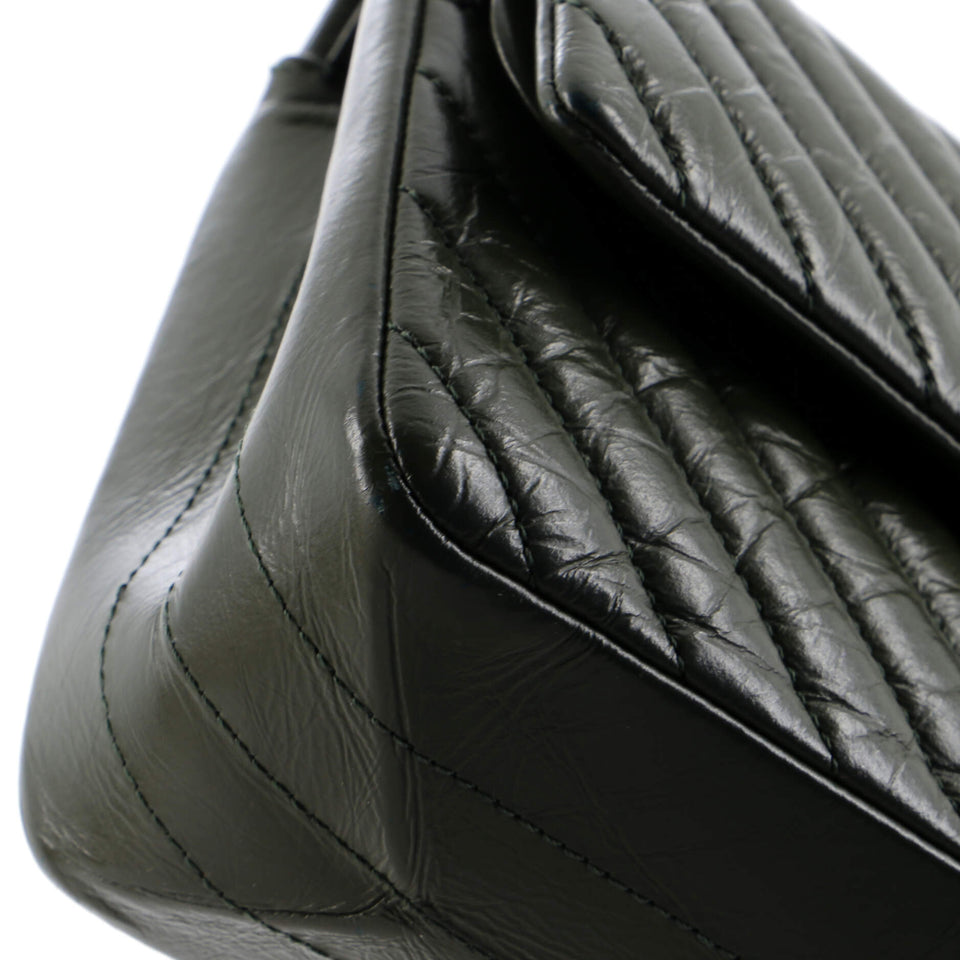 Reissue 2.55 Flap Bag Chevron Aged Calfskin 225