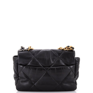 19 Flap Bag Quilted Leather Medium
