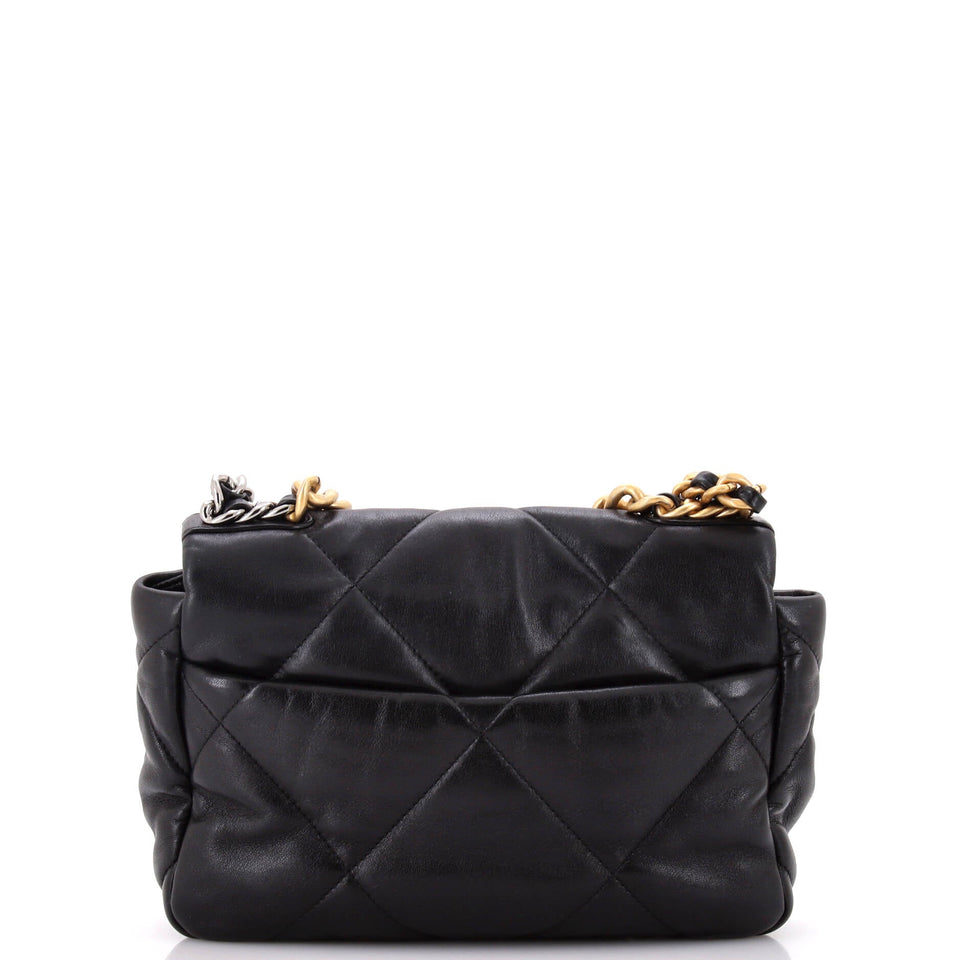 19 Flap Bag Quilted Leather Medium