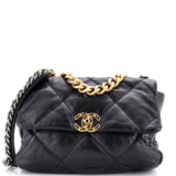19 Flap Bag Quilted Leather Medium