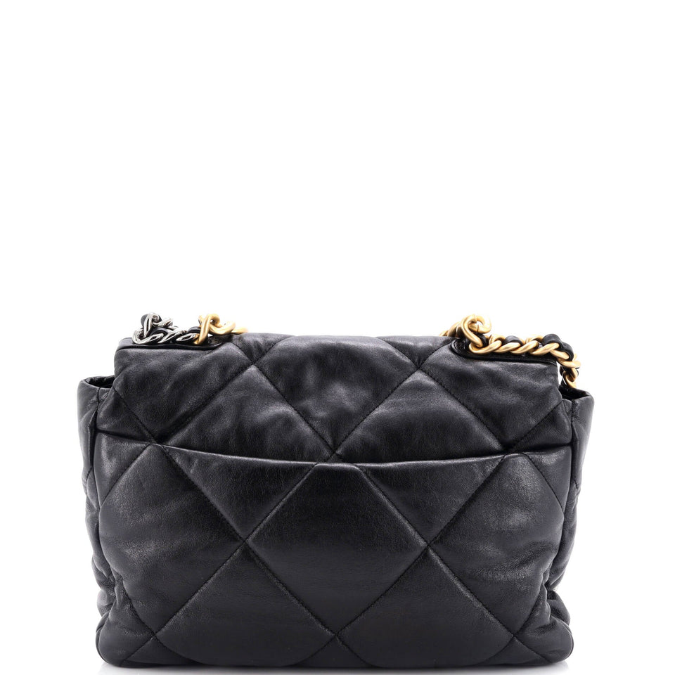 19 Flap Bag Quilted Leather Medium
