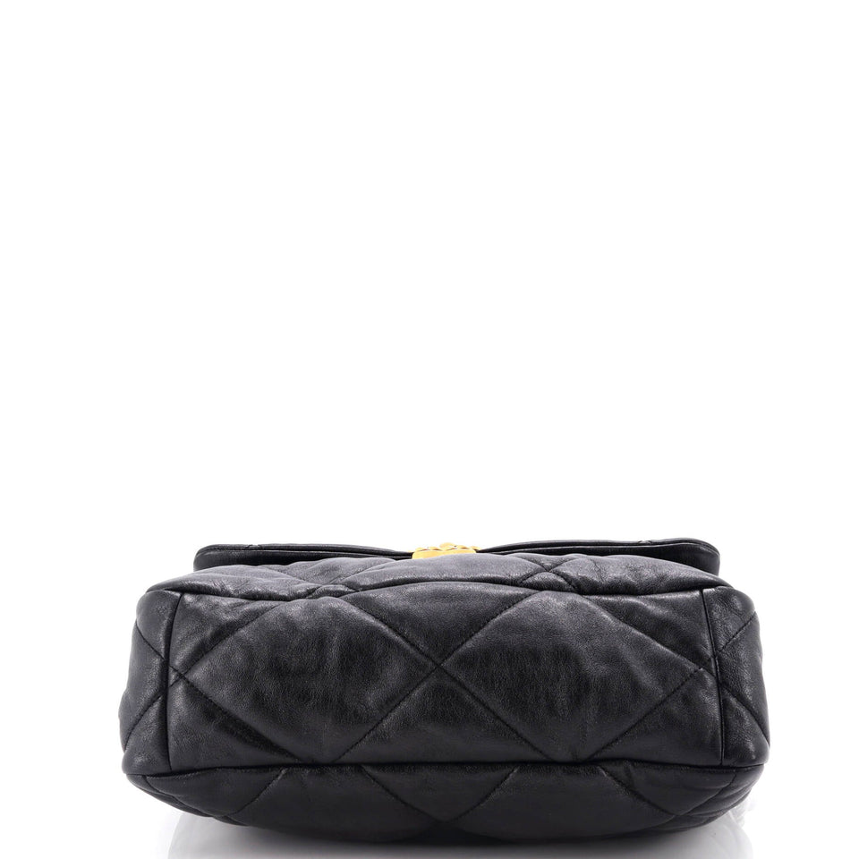 19 Flap Bag Quilted Leather Medium