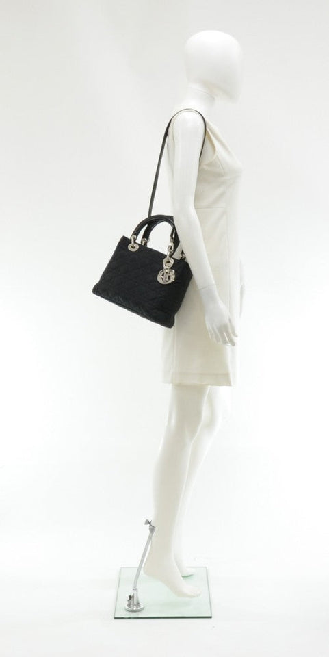 Lady Dior Medium Cannage Nylon Bag