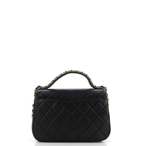 Chain Infinity Top Handle Bag Quilted Lambskin Small