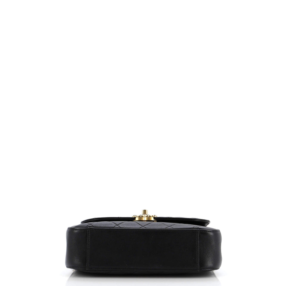 Chain Infinity Top Handle Bag Quilted Lambskin Small