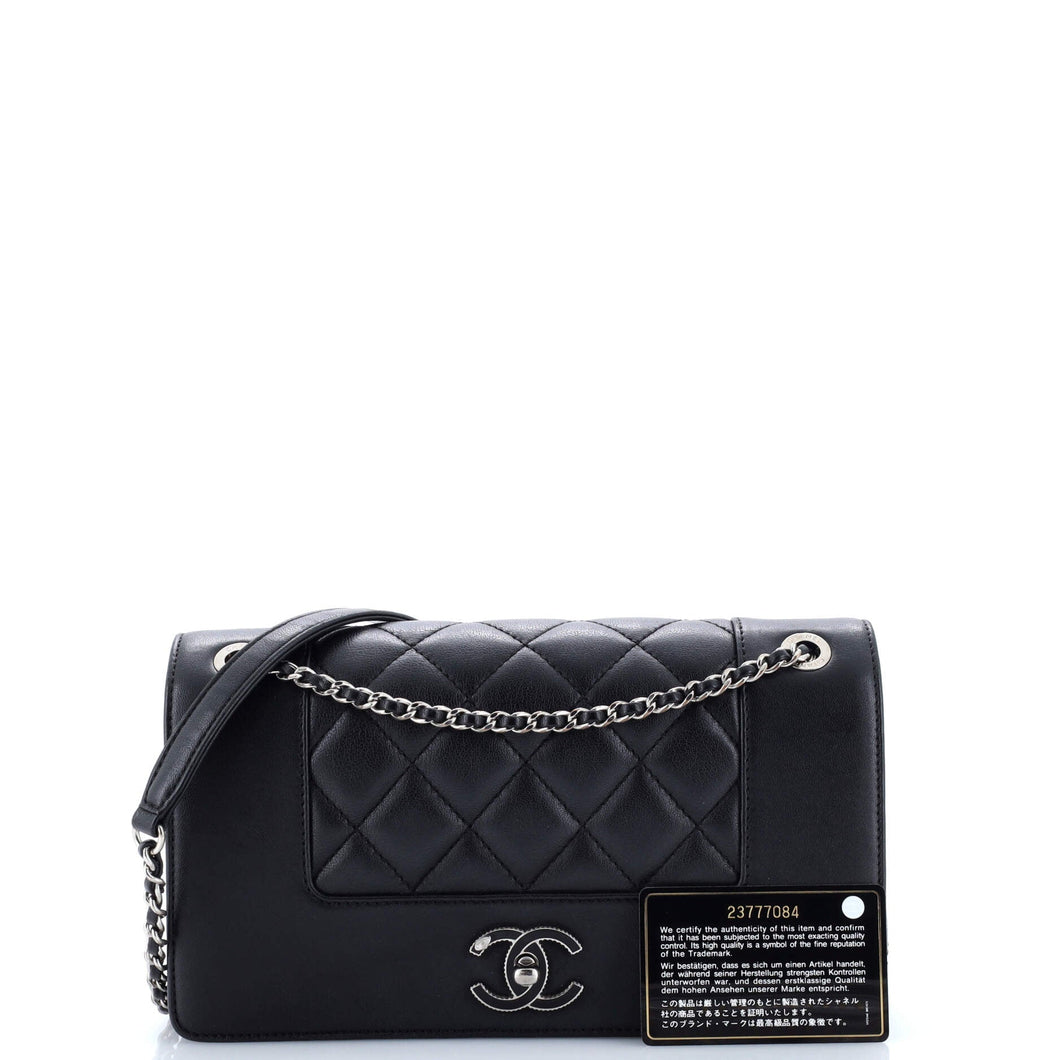 Mademoiselle Vintage Flap Bag Quilted Sheepskin Medium