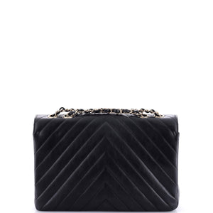 Statement Flap Bag Chevron Calfskin Small