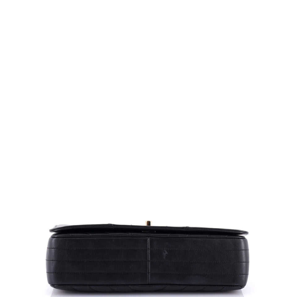 Statement Flap Bag Chevron Calfskin Small