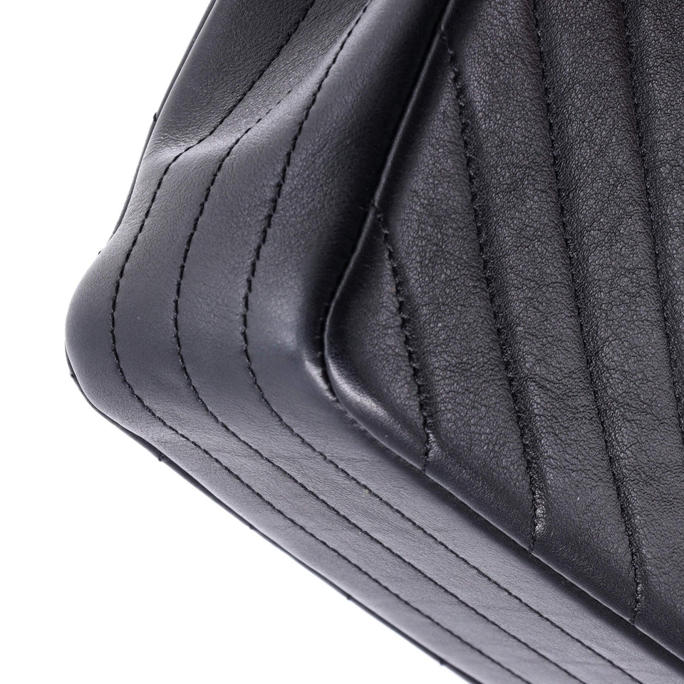 Statement Flap Bag Chevron Calfskin Small