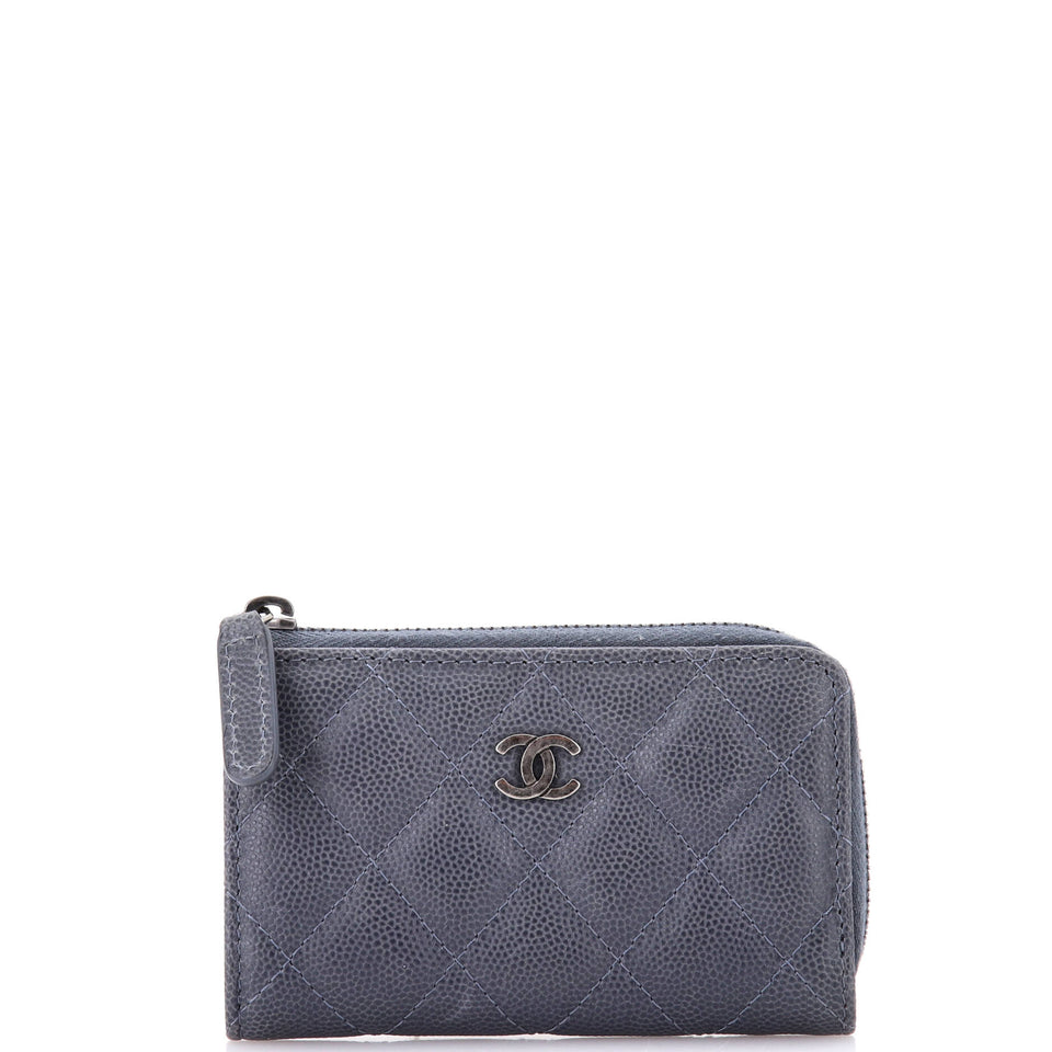 Key Pouch Quilted Caviar