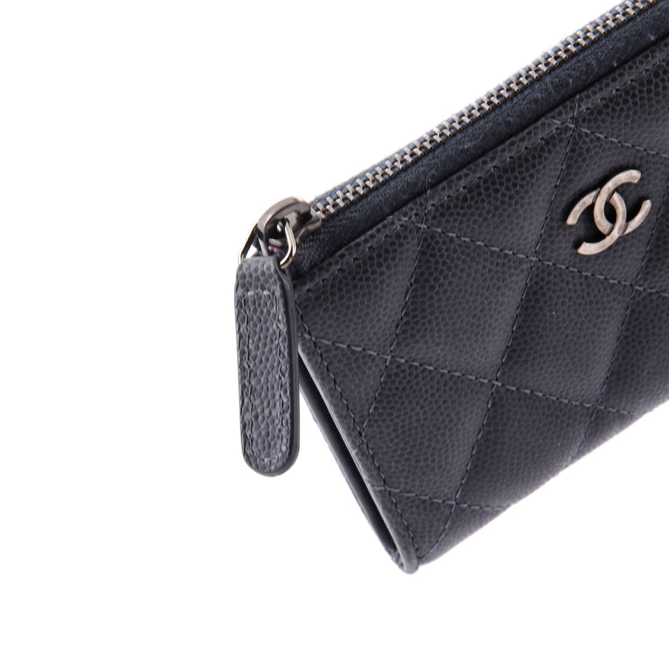 Key Pouch Quilted Caviar