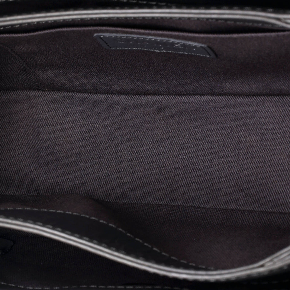 Aged Chain 3 Compartment CC Flap Bag Quilted Calfskin Medium