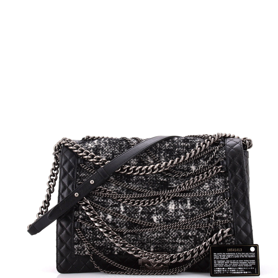 Boy Flap Bag Enchained Tweed XL