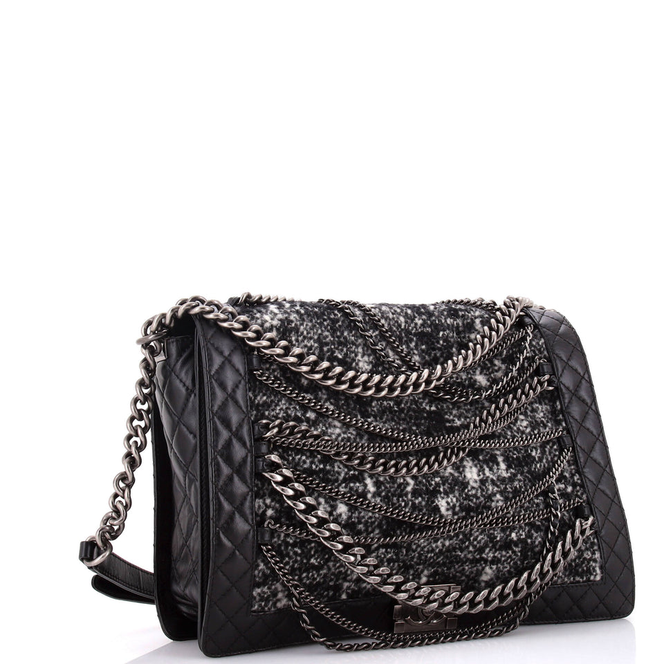 Boy Flap Bag Enchained Tweed XL