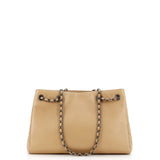 Woven Chain Shopping Tote Caviar Medium