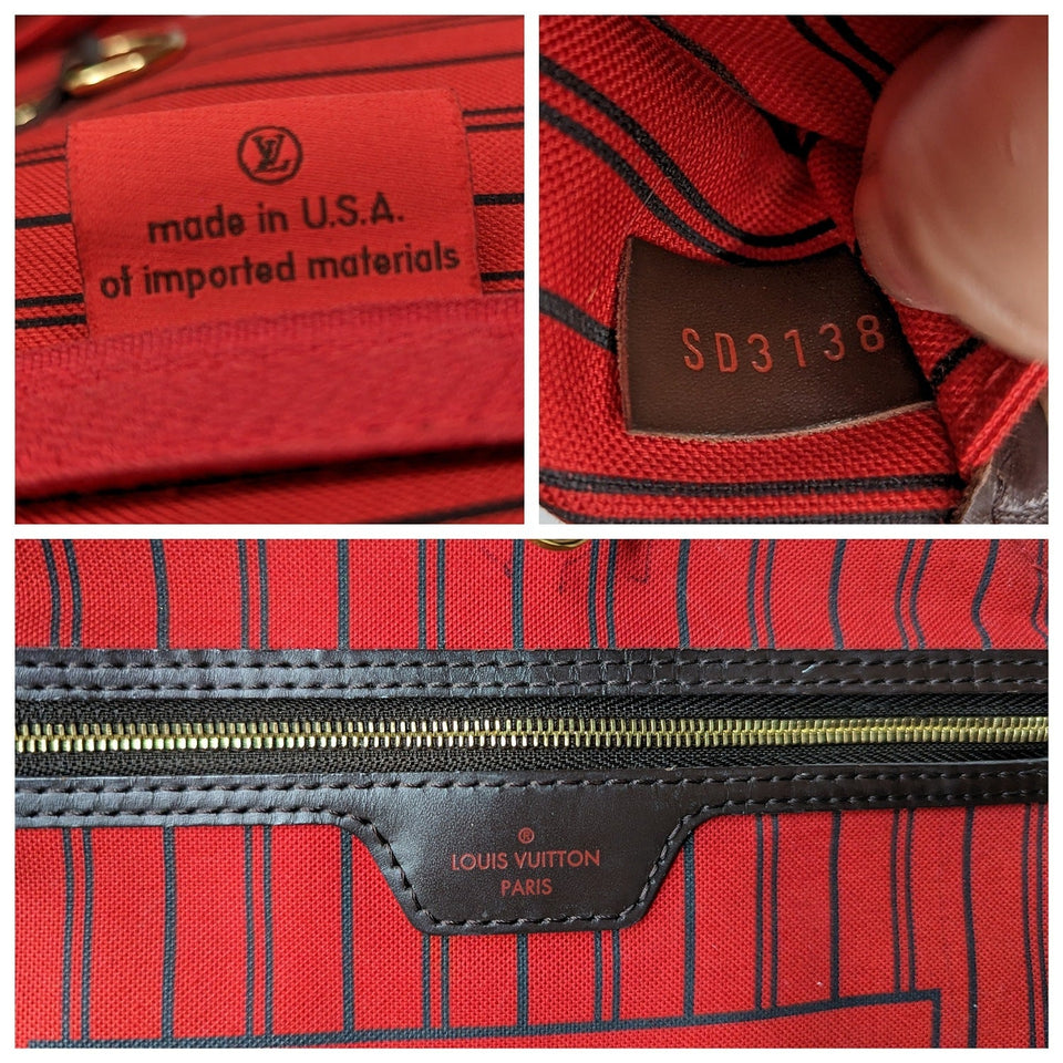 Louis Vuitton 2018 Neverfull Damier Ebene MM Tote