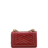 Boy Flap Bag Chevron Embellished Crumpled Calfskin Small