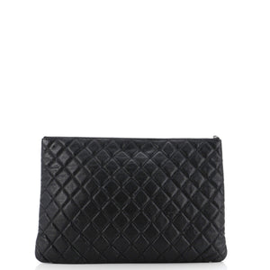 O Case Clutch Quilted Caviar Large