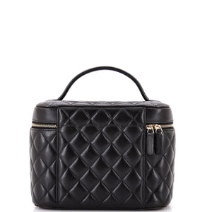 Cosmetic Case Quilted Lambskin Small