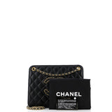 Once Upon a Time Chain CC Accordion Tote Quilted Calfskin Small
