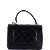 Trendy CC Top Handle Bag Quilted Lambskin Small