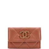 19 Flap Card Case Quilted Leather
