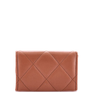 19 Flap Card Case Quilted Leather