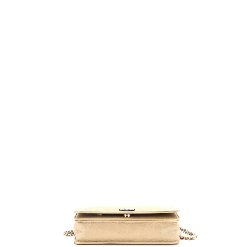 Boy Wallet on Chain Quilted Caviar