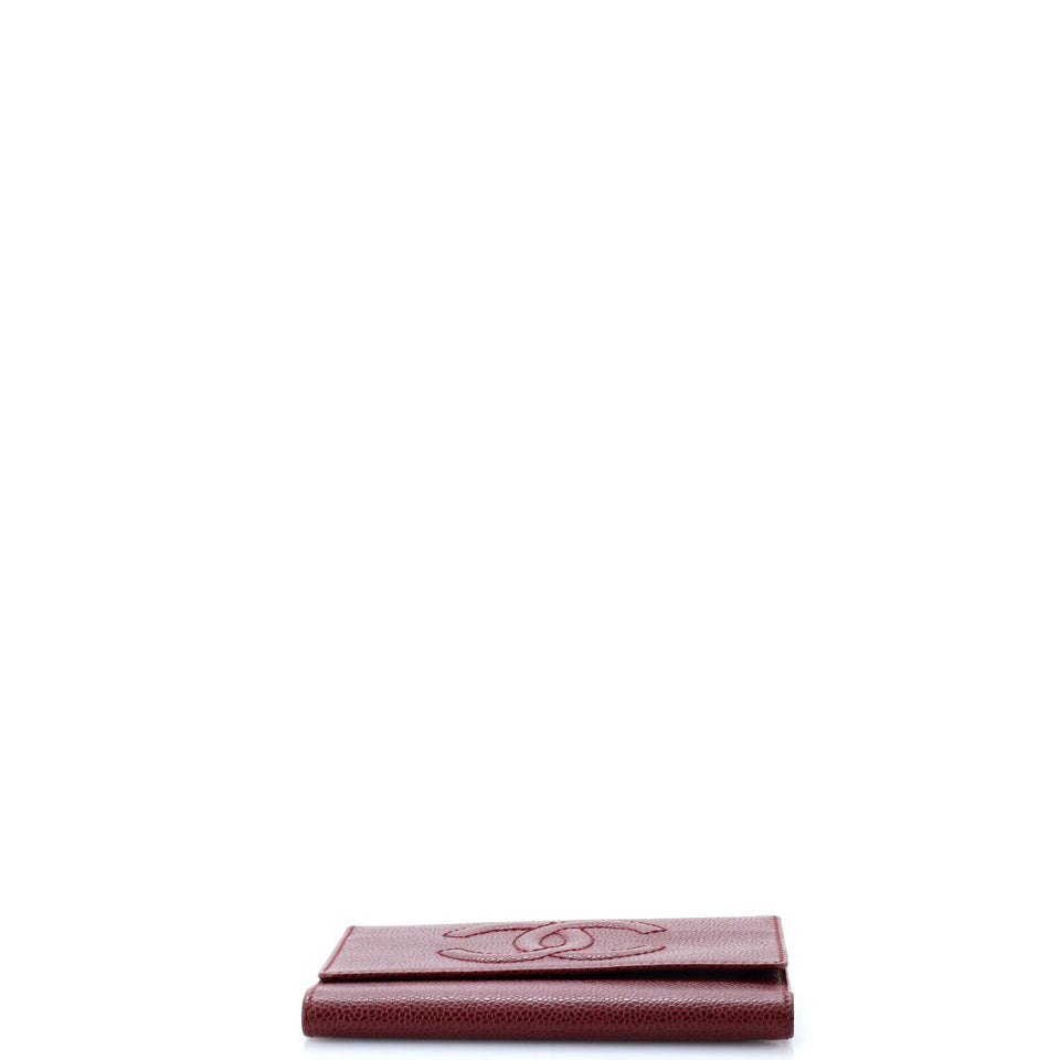 Trifold CC Wallet Caviar Long