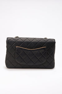 Chanel Vintage Timeless Black And Cream Single Flap Bag