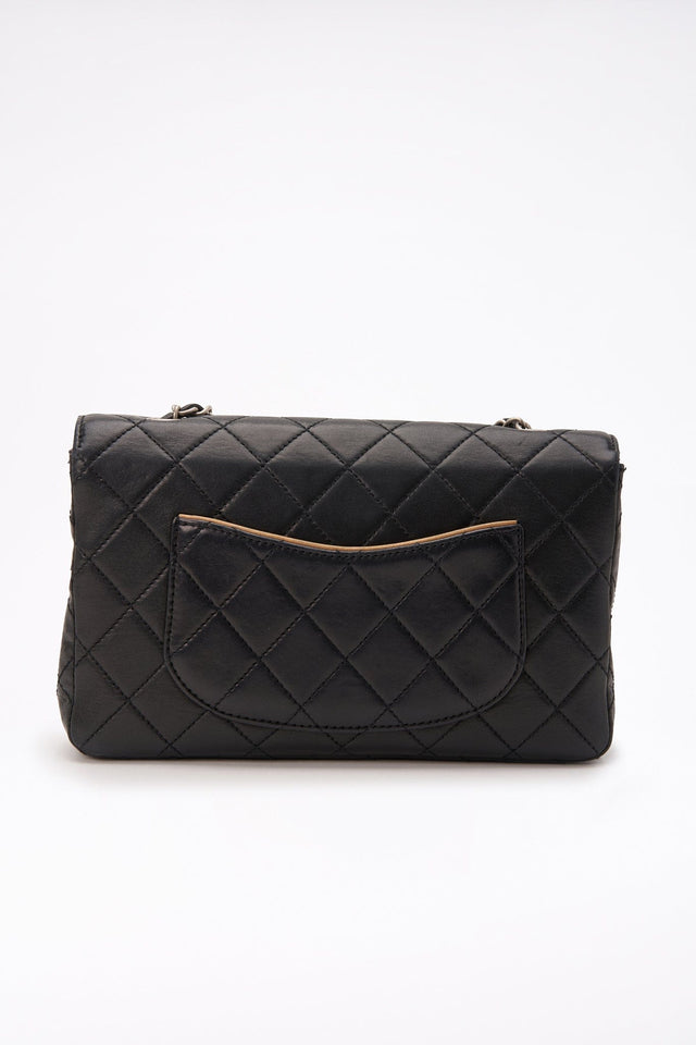 Chanel Vintage Timeless Black And Cream Single Flap Bag