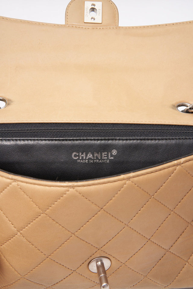 Chanel Vintage Timeless Black And Cream Single Flap Bag