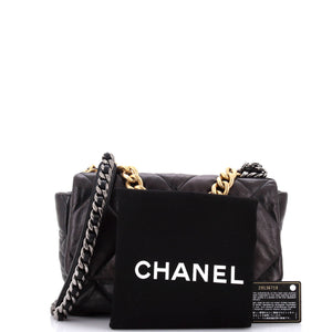 19 Flap Bag Quilted Leather Large