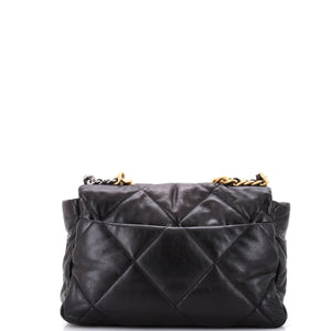 19 Flap Bag Quilted Leather Large
